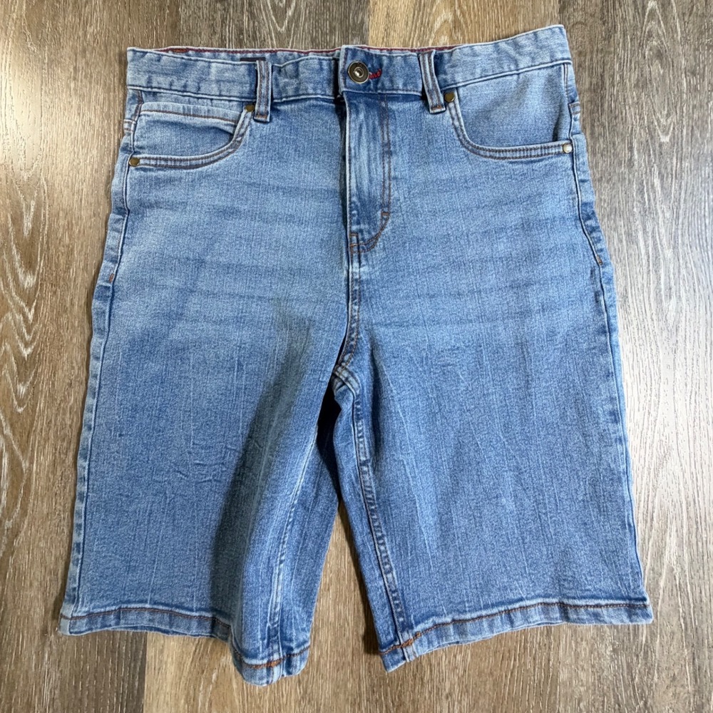 Tommy Hilfiger Denim Shorts Women 18 Blue Relaxed Fit Mid Rise Medium Wash